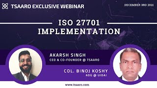 ISO 27701 Implementation | Tsaaro Exclusive Webinar | Data Privacy