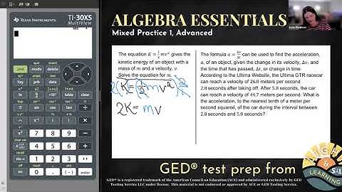 GED® Math: Science Formulas (1.MP1, Adv, #12,13)