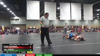 High School 9Th - 10Th Grade 138 Tyler Swiderski Burnett Trained Wrestling Vs Eric Kinkaid Caman