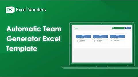 How to Assign Random Teams With Excel - Automatic Team Generator Excel Template