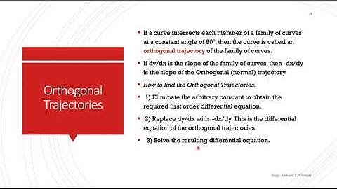 Orthogonal Trajectories