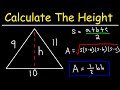 How To Calculate The Height of a Triangle Using Heron