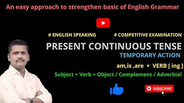 Present Continuous:Temporary Action