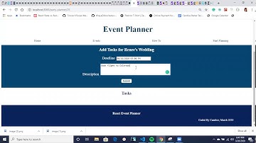 React Event Planner - Final project!