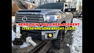 Tundra Headlight Bulb Replacement (3URFE 5.7) | LED Headlight Bulb Replacement