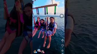 Boracay parasailing 🪂 Enjoy with my kua and Mommy 🌸