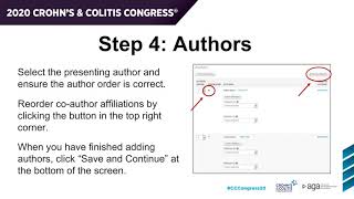 Congress 2020 Abstract Submission Tutorial