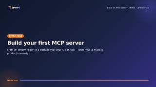 Build an MCP server from scratch (and make it production-ready)