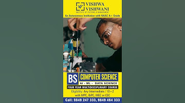 From Intermediate to AI Innovator  BS AI & ML @ Vishwa Vishwani #vishwavishwani #bscs | ABN Telugu