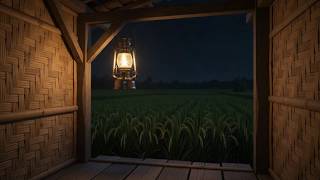 Malam di Pinggir Sawah 🌾 Suara Jangkrik & Katak Bersahutan | Indonesian Rice Field Night Sounds