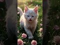 Kitten and roses #cat #catty #cute #kitty #caty #kitten #cutecat #catsound #catvideo
