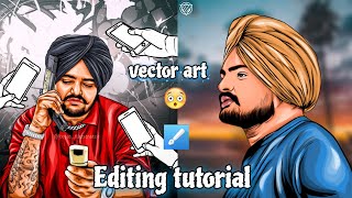 @SidhuMooseWalaOfficial! vector art tutorial in mobile ❤️‍🔥😱