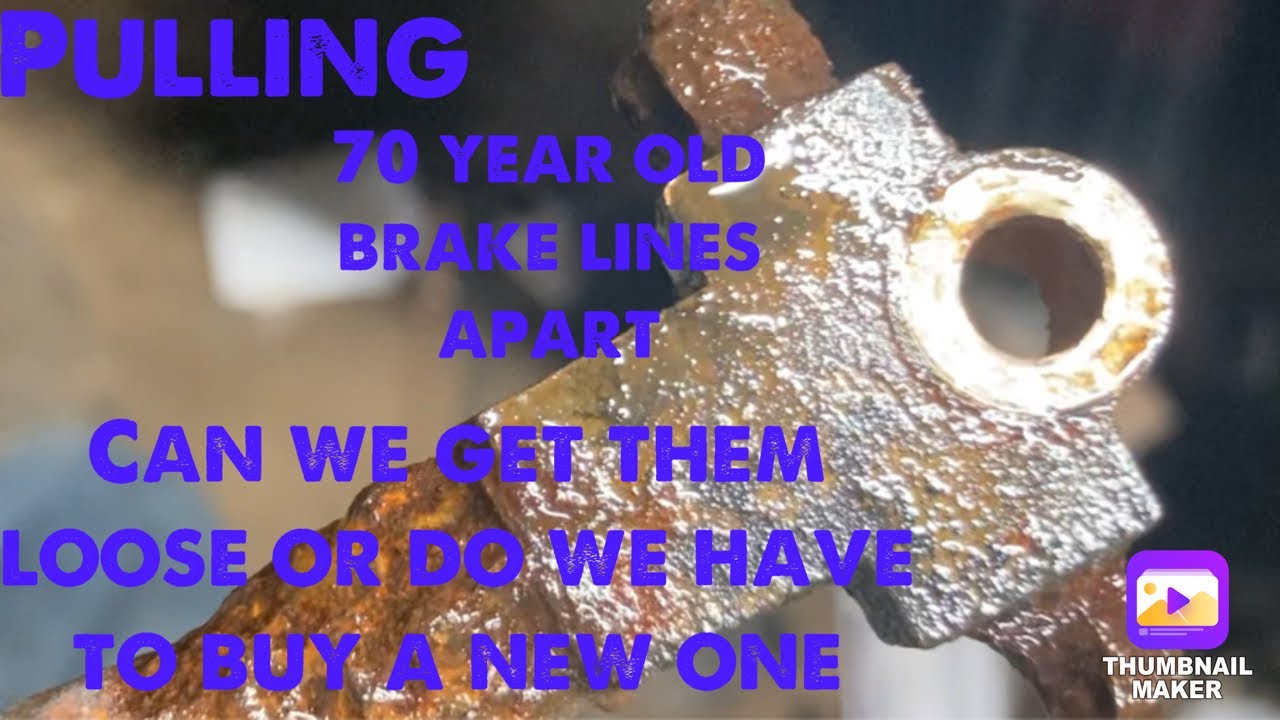 Can we get this 70 year old rusted brake line out of this rear brake