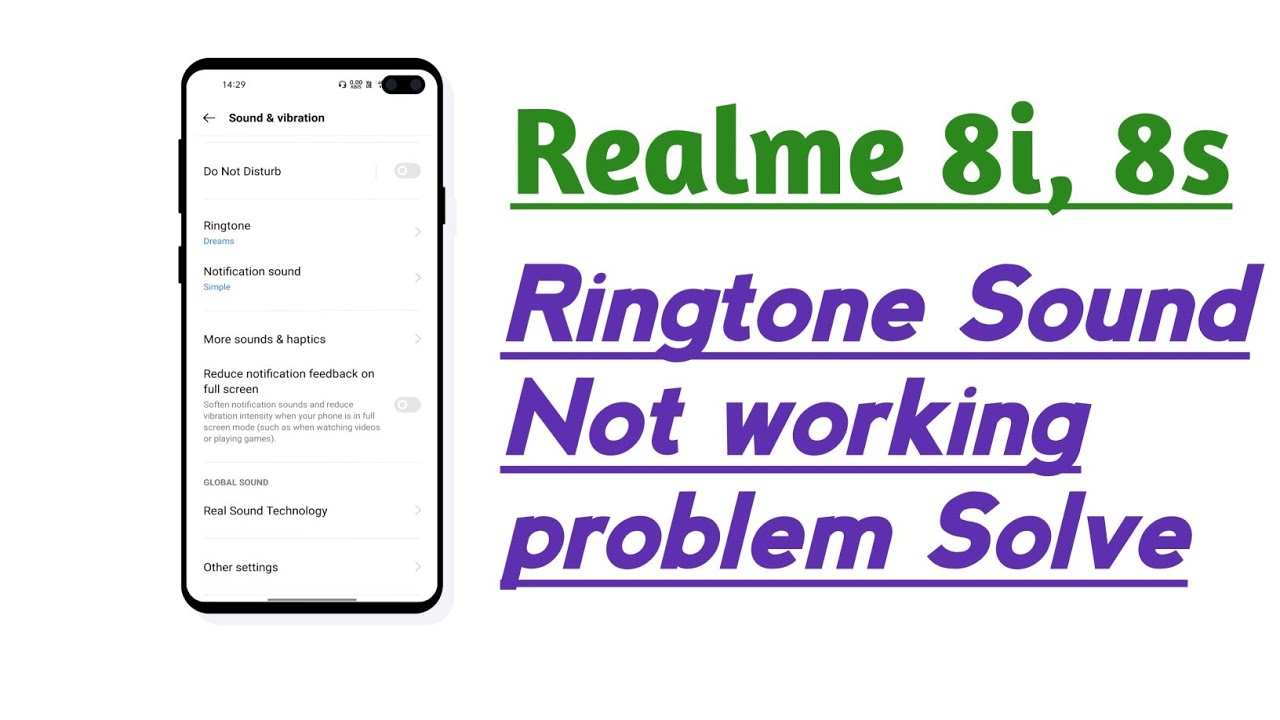 Realme 8i, 8s, Ringtone Sound Not working problem Solve - YouTube
