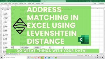 Address Matching in Excel Using Levenshtein Distance