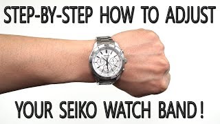 How To Adjust Your Seiko Watch Band The Easy Way Under 5 Minutes [4K] -  YouTube