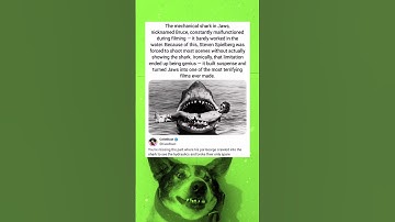 The mechanical shark in Jaws, nicknamed Bruce, constantly malfunctioned during filming