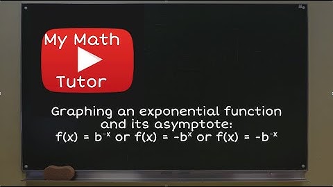 Graphing an exponential function and its asymptote: f(x) = b -x or f(x) = -b x or f(x) = -b -x