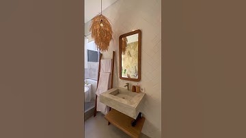 Inside a stunning Bali villa that boasts a modern tropical style 🌴 #shorts #bali #tropicalhouse