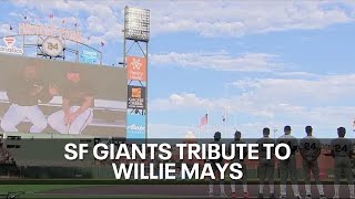 Honoring Willie Mays: San Francisco Giants pay tribute to icon at 1st home game | KTVU