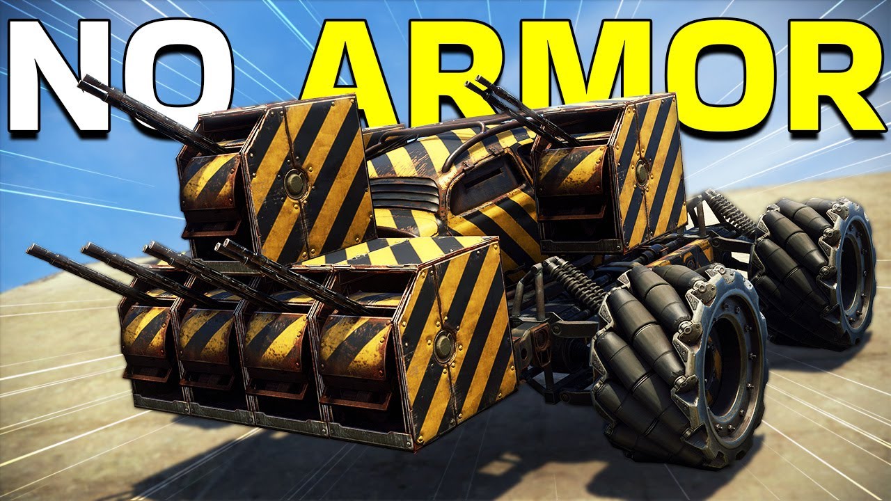 Can I Beat Crossout With No Armor & 7 Tacklers - Crossout Challenge!