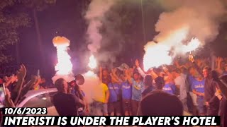 INTERISTI IS UNDER THE PLAYER'S HOTEL || Manchester city vs Internazionale 10/6/2023