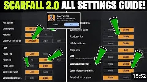 🔥 Scarfall 2.0 All Basic Settings / Gameplay Control / Pickup / Customize Settings Guide & Explain