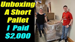 Unboxing a Super Short pallet - I paid $2,000 For these items - Super heavy but beautiful items.