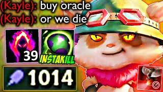 MAX SHROOM DAMAGE TEEMO (BUY ORACLE OR DIE)