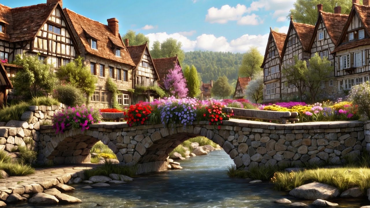 Дёрренбах, Германия!Одна из самых красивых средневековых деревень Германии.4К видео