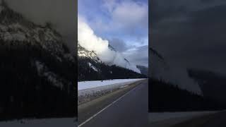 Controlled Avalanche Sends Snow Falling Onto Highway in British Columbia