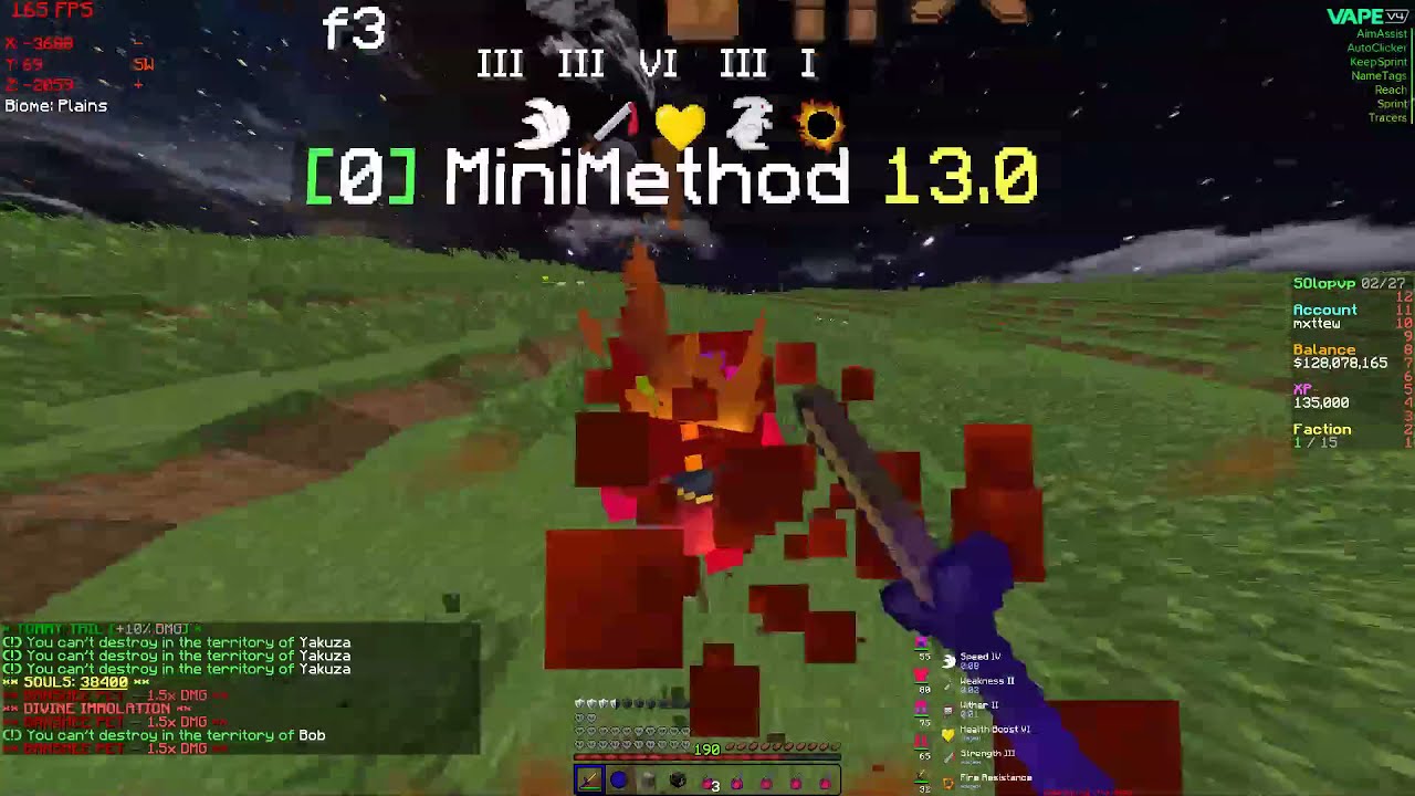 Hacking(Vape.gg) On AstroPVP(Cosmic Test)