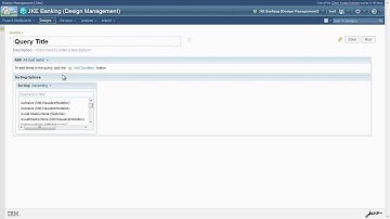 The query editor in Rational Design Manager 4.0