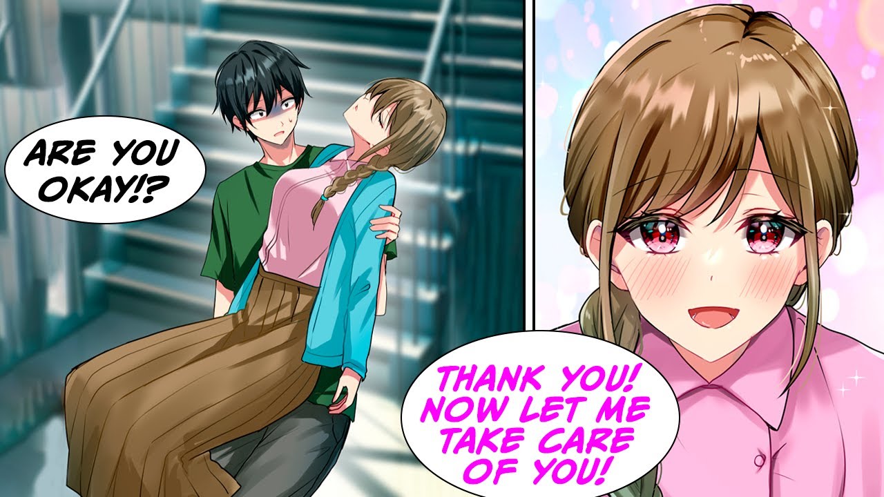 [Manga Dub] I got hurt catching a girl who fell from the stairs... she was my nurse [RomCom]
