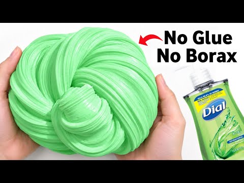 How to make Slime without Glue or Borax | DIY No Glue No Borax Hand Soap Slime at home [ASMR]