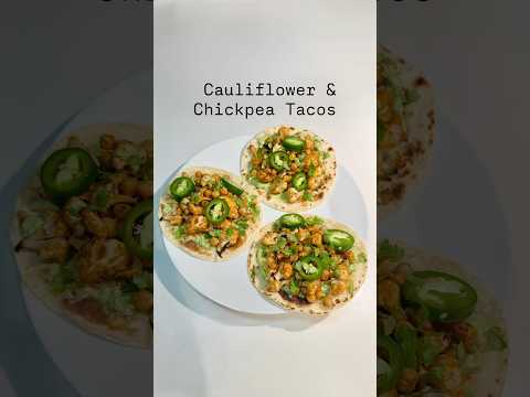 Cauliflower & Chickpea Tacos #SoloBites #tacos #tacorecipe #cauliflower #chickpeas #vegetarian