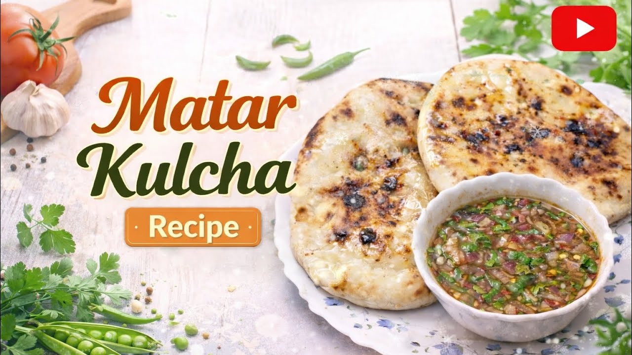 Stuffed Matar Kulcha Recipe | Street Style Soft & Fluffy Kulcha | Step by Step 