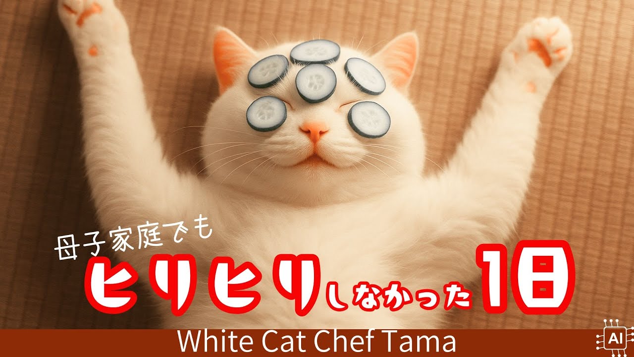 【タマのごはん処】密着24時！柿レシピから生活まで！全部見せます！タマと子猫の一日 /Delicious Persimmon Recipes