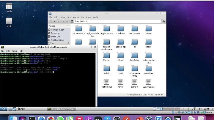 Creating Shared Folders and a Host-only Network on Virtualbox