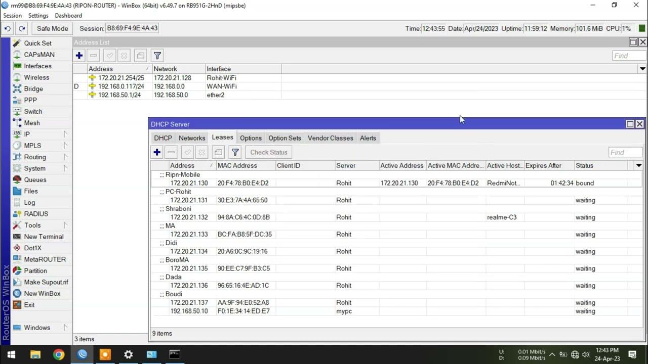 DHCP server static ip leases on mikrotik YouTube