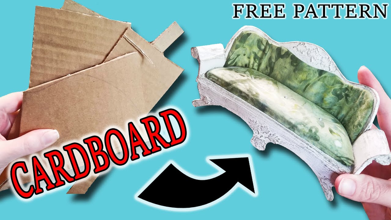 DIY Dollhouse Couch Made From Cardboard With FREE Pattern YouTube DIY Dollhouse Couch Made From Cardboard With FREE Pattern YouTube