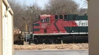 BNSF Double Stack Train with Ferromex Power  Goldthwaite,Tx