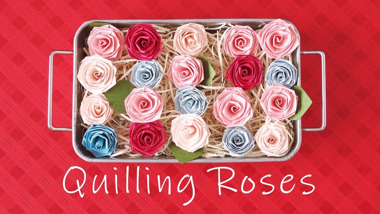 クイリング 紙で作るバラの花の作り方 Diy How To Make Quilling Rose Flowers Paper Quilling Rose Youtube