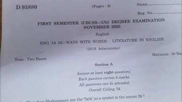 Transaction #questionpaper #2020 #calicutuniversity