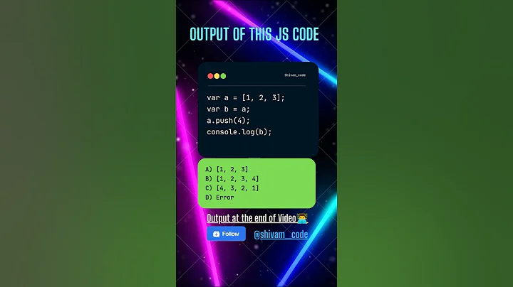 Subscribe @Shivam_Code for more Javascript interview questions #javascript #mernstack #frontenddev