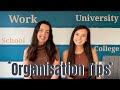 Organisation tips how to keep work organised  becca and soph