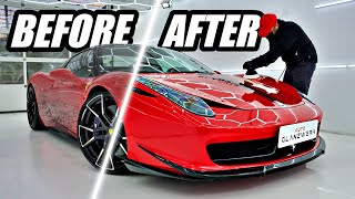 Detailing a $250,000 Ferrari (ASMR)