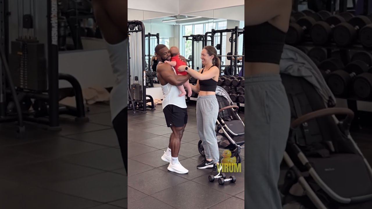 Man Takes A Crying Baby So A Tired Mother Can Finish Her Workout
