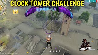 CLOCK TOWER CHALLENGE IN SOLO VS SQUAD GAMEPLAY || FREE FIRE MAX 😱