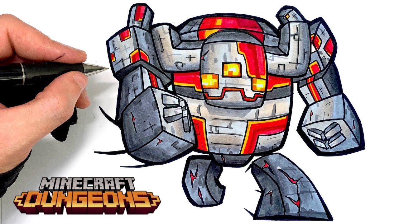 HOW TO COLOR REDSTONE GOLEM FROM MINECRAFT DUNGEONS YouTube